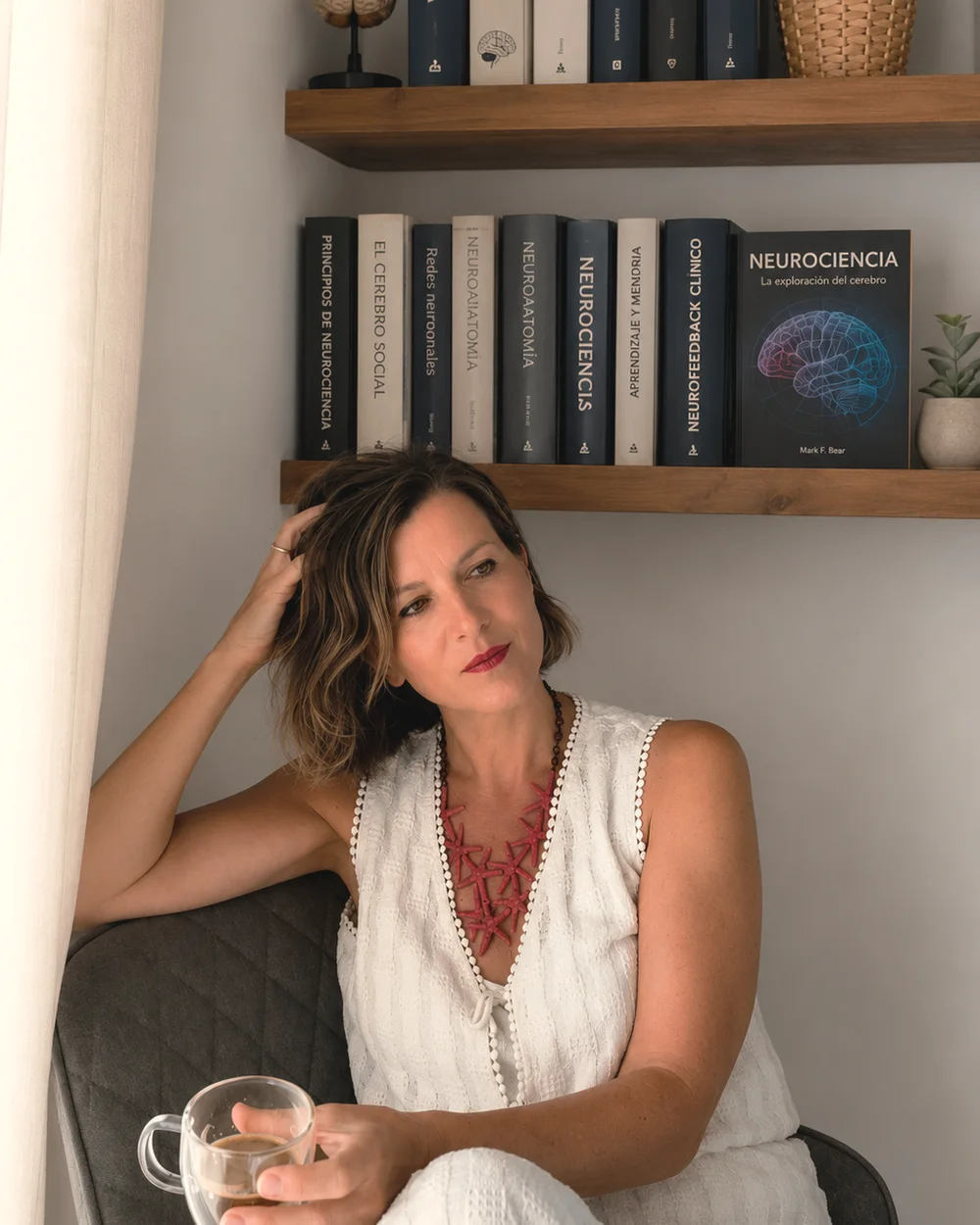 Aurélie Nowak en su centro de neurofeedback en La Cala del Moral
