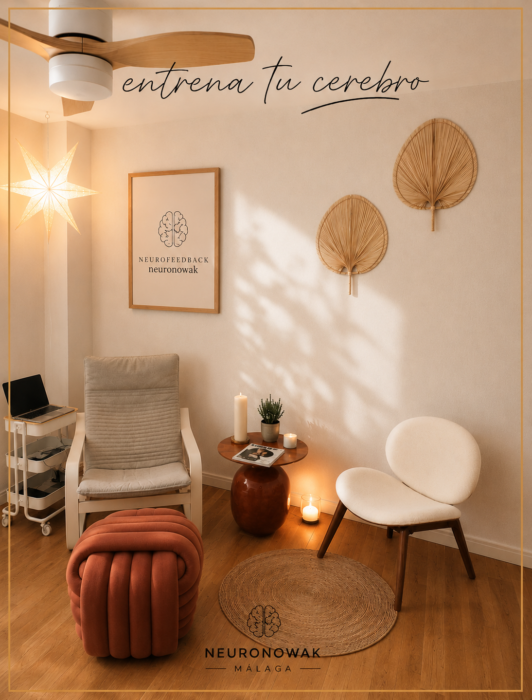 Sala de neurofeedback de NeuroNowak en La Cala del Moral, Málaga